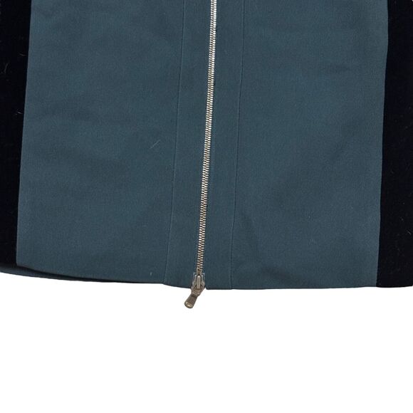 Antonio Berardi Mini Dress Women 40 Green Gold Black Velvet Colorblock Mesh Back - Picture 6 of 10